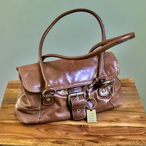 Giani Bernini Leather Camel Shoulder Bag